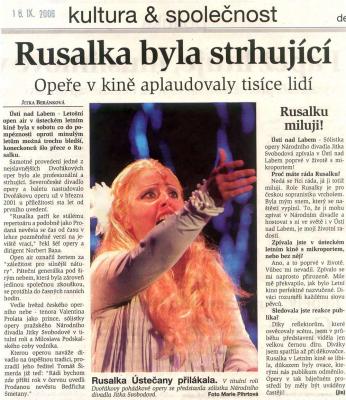 lnek Jitky Bernkov, steck denk 18.9.2006: Rusalka byla strhujc